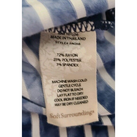 Soft Surroundings Blue and White Striped Maxi Dress - Picture 12 of 12